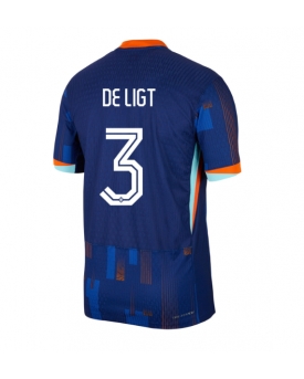 Paesi Bassi Matthijs de Ligt #3 Maglia Gara Trasferta Repliche Europei 2024